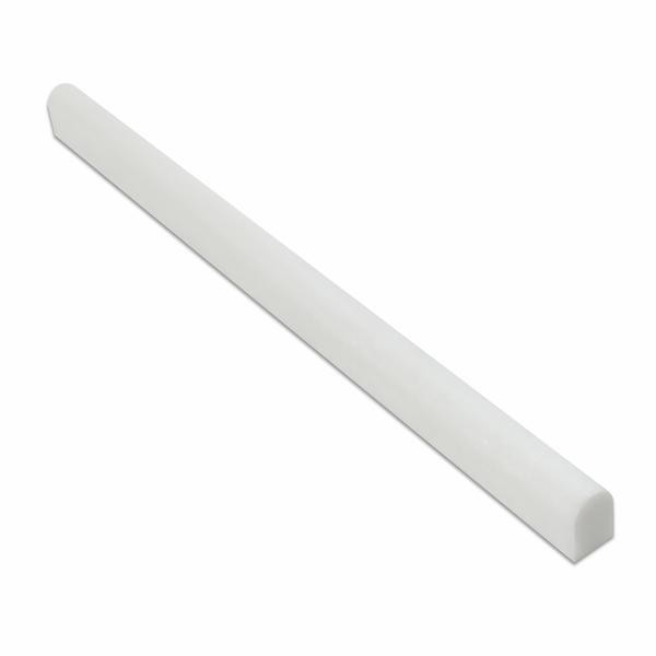 1/2 x 12 Polished Thassos White Marble Moldings & Trims Pencil Liner